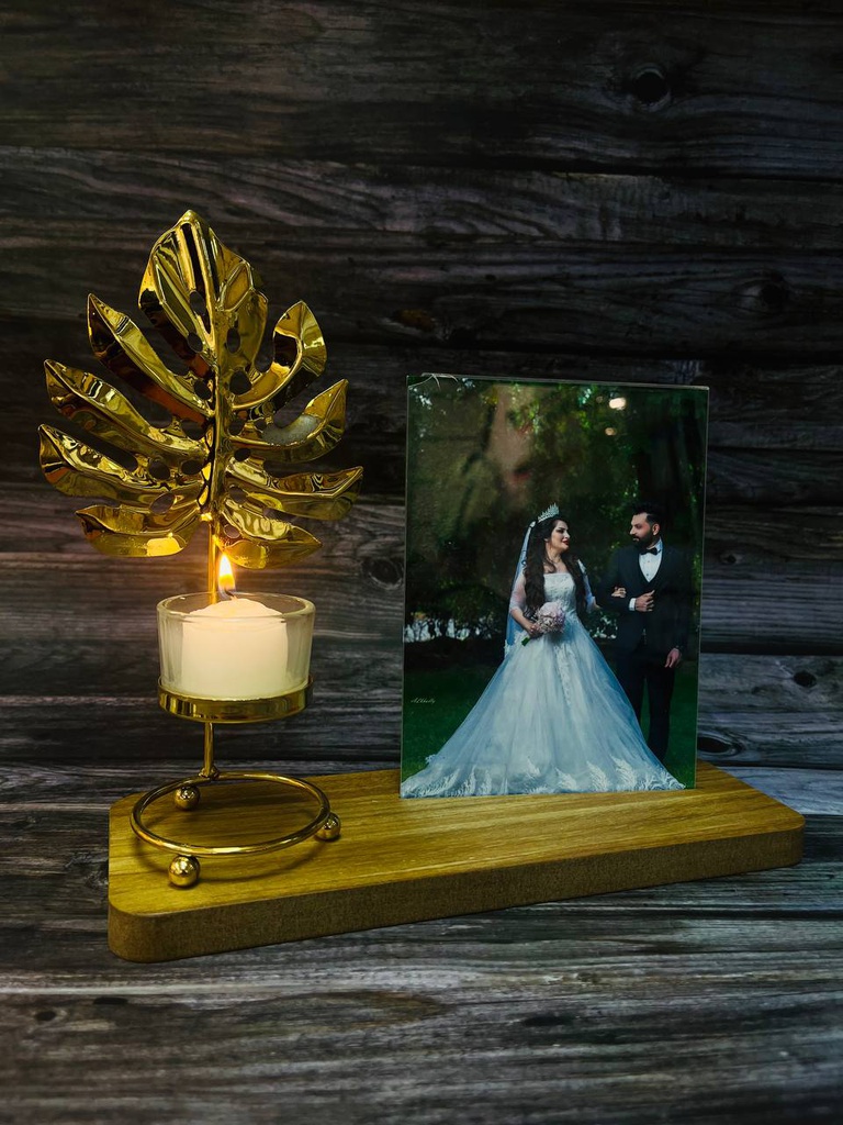 Romantic Candle Photo Frame / اطار فوتو شمعة ورق اشجار