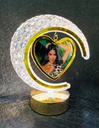 Crescent Crystal Photo Frame Y45/ هلال كرستال اطار صور