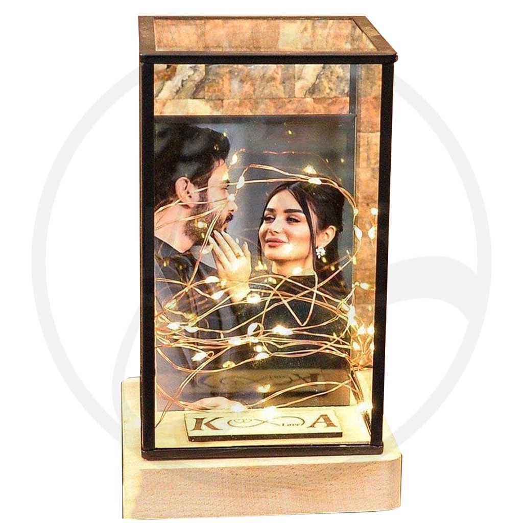 Glass Frame Box Photo Optical / Wooden Base FW-P / اطار زجاجي صندوق كبير