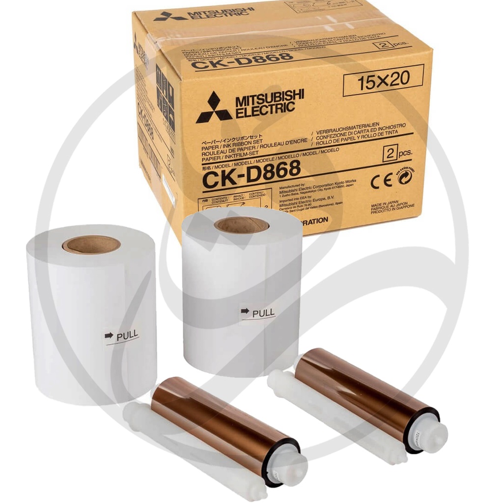 CKD-868 Mitsubishi Paper and Ribbon Ink Media Kit (D80)