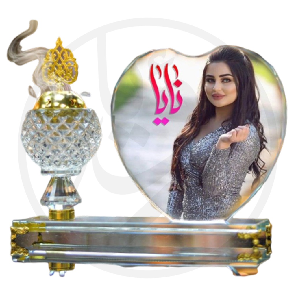 Crystal Heart Incense Burner CCH-UV / مبخرة كرستال مع قلب