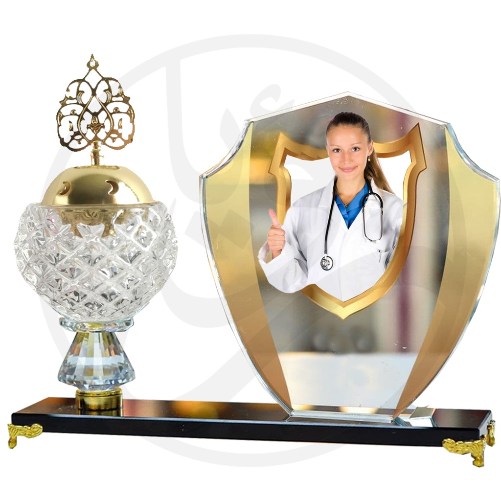 Incense Burner, Crystal Shield UV printing CCS-UV / مبخرة مع زجاج  لطباعة الصور عليه