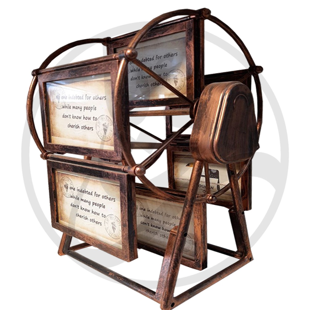 Photo Frames Wheel Rotatable Windmill Vintage Decor Gift / اطارات صور دولاب هواء موسيقي