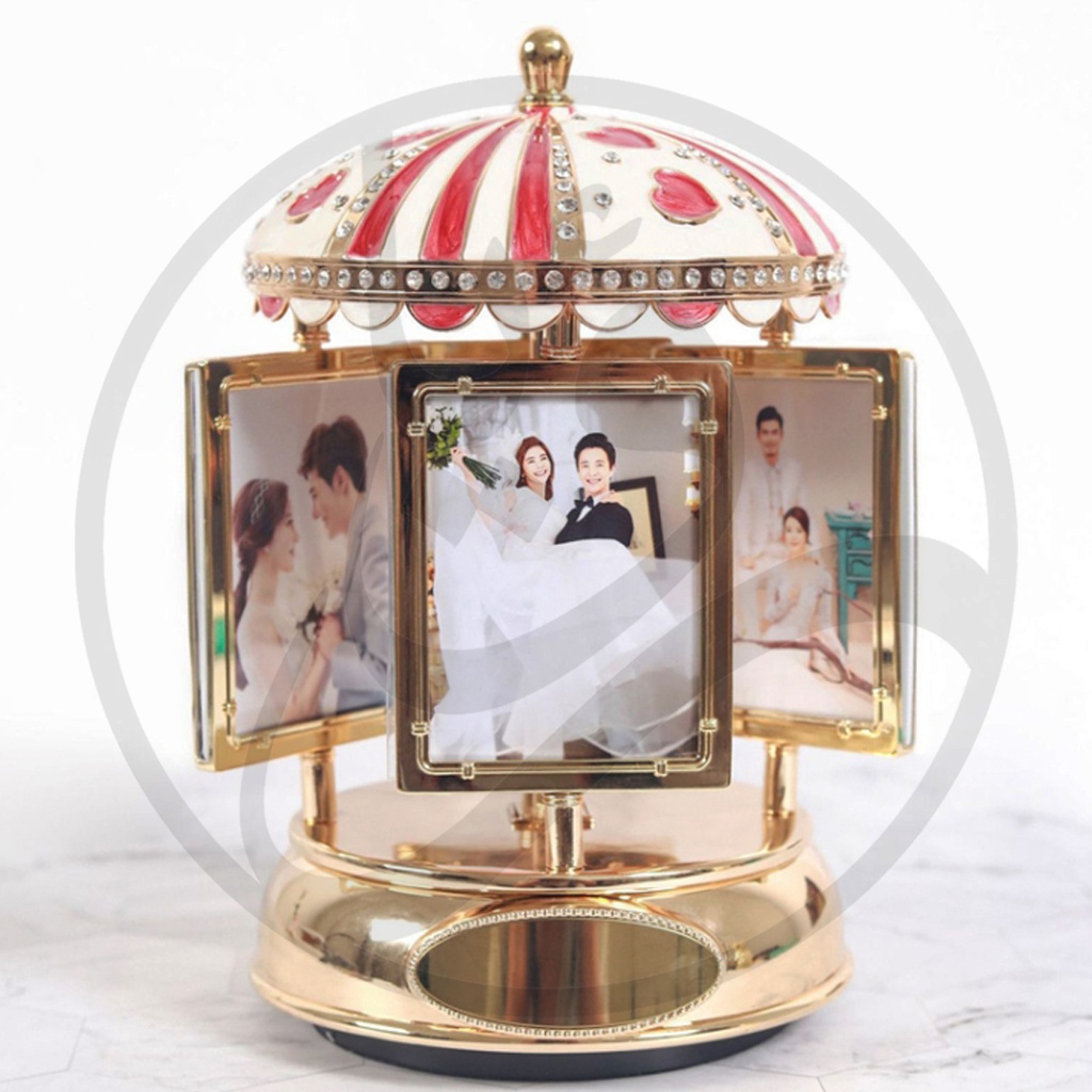 Rotating Photo Frame Music Box / W-P / اطارات صور دولاب دوار موسيقي