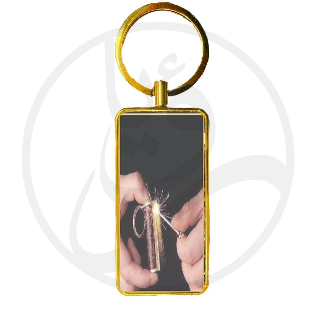 Gold Lighter Medal  (Key ring side slide lighter) DL-05/ قداحة مدالية صغير