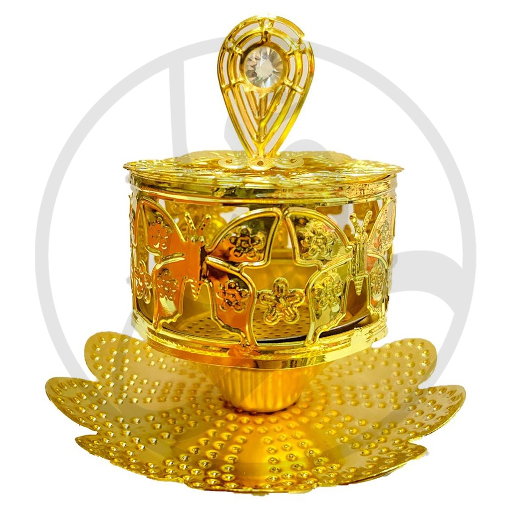 Golden Incense Burner Engraving / مبخرة