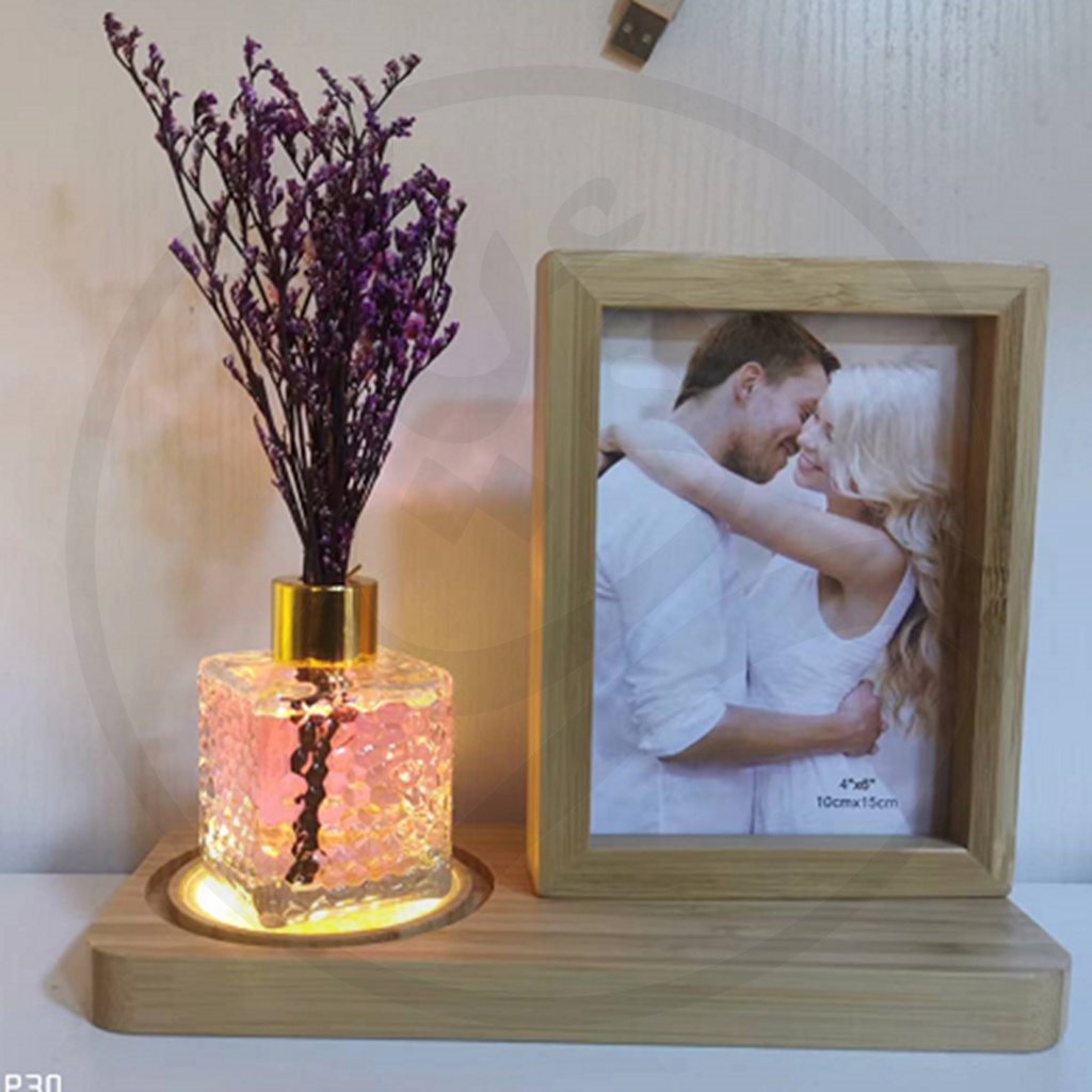 Wooden Photo Frame Romantic Perfume - WPF /اطار صور خشبي عطر